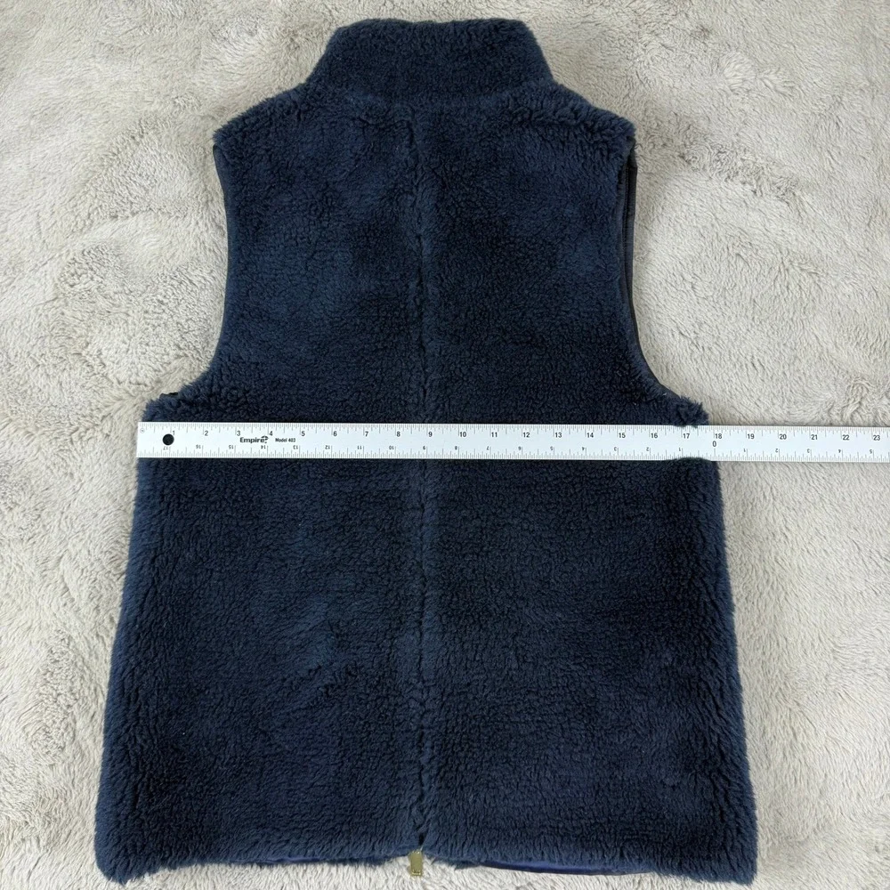 J.‎ Crew Fleece Vest Full Zip Pockets Cozy Warm Layering XS MSRP $138